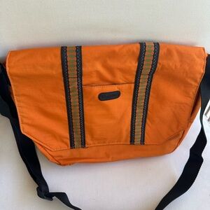 Baggallini Orange Crossbody Bag with Black Strap